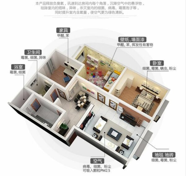 1~15g臭氧發(fā)生器 (長(zhǎng)壽命型) 臭氧消毒機(jī) 新房除甲醛異味凈化空氣 - 圖片 5